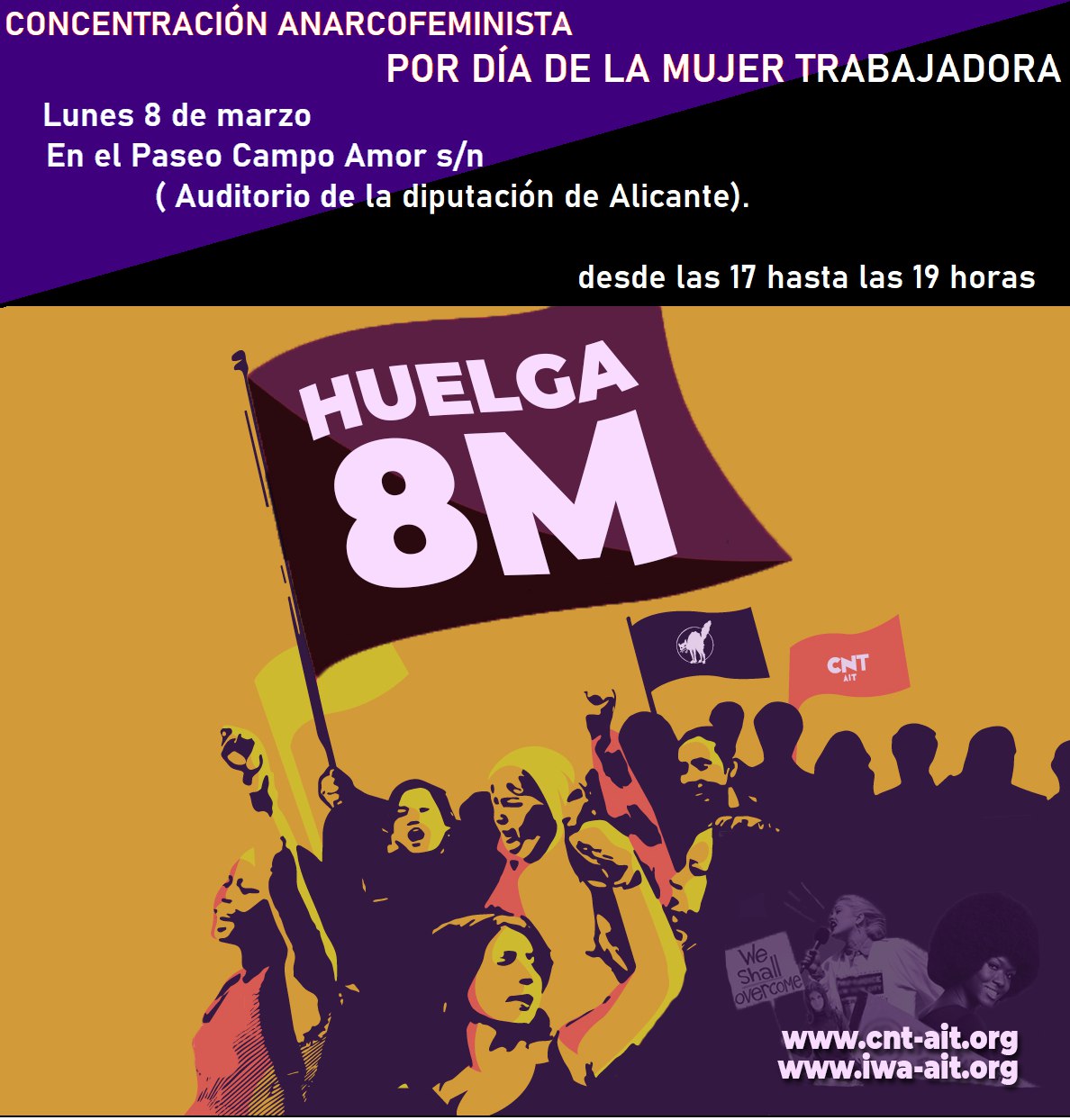 Concentración anarcofeminista por el día internacional de la mujer trabajadora – Alicante