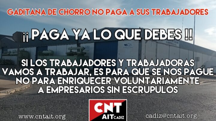 Impagos salariales en Gaditana de Chorro y Limpiezas S.L.